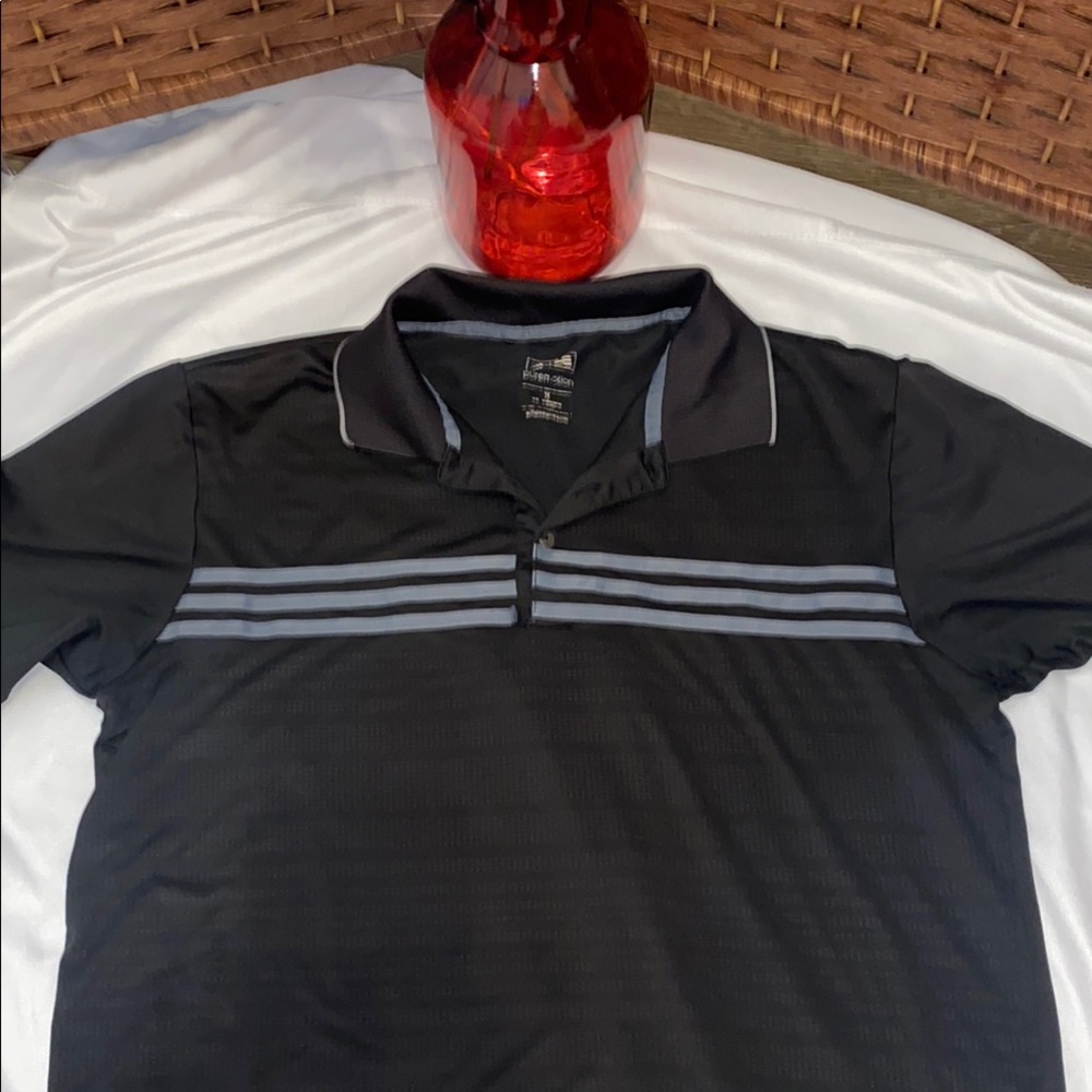 Classic Black Polo Shirt with Horizontal Stripes